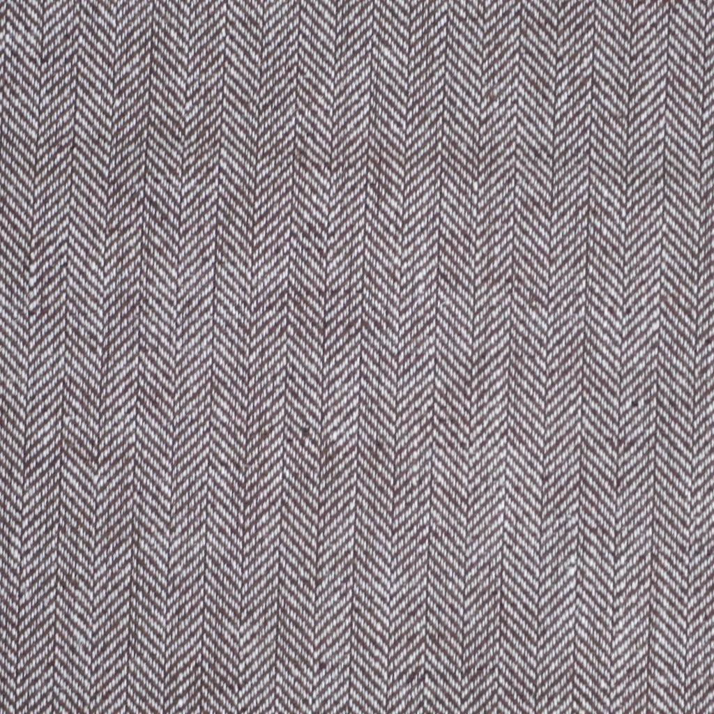 Fischgrat Leinen-Baumwolle-Mix pastell braun
